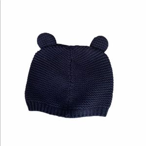 Cable KnIt Navy Baby Hat